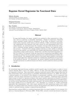 Bayesian Kernel Regression for Functional Data