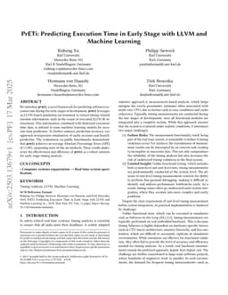 PrETi: Predicting Execution Time in Early Stage with LLVM and Machine Learning