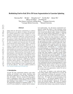 Rethinking End-to-End 2D to 3D Scene Segmentation in Gaussian Splatting