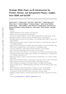 Strategic White Paper on AI Infrastructure for Particle, Nuclear, and Astroparticle Physics: Insights from JENA and EuCAIF