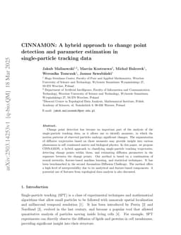 CINNAMON: A hybrid approach to change point detection and parameter estimation in single-particle tracking data