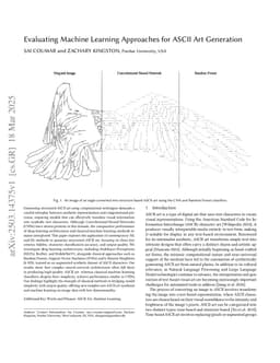 Evaluating Machine Learning Approaches for ASCII Art Generation