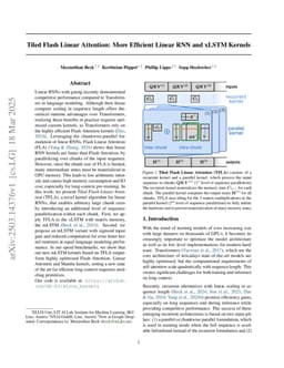 Tiled Flash Linear Attention: More Efficient Linear RNN and xLSTM Kernels