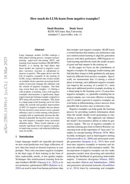 How much do LLMs learn from negative examples?