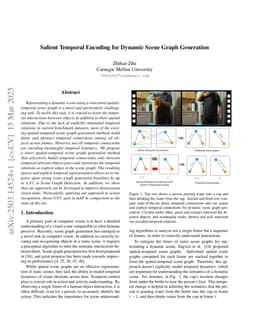 Salient Temporal Encoding for Dynamic Scene Graph Generation
