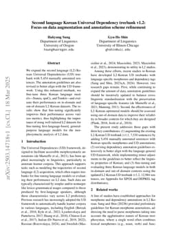 Second language Korean Universal Dependency treebank v1.2: Focus on data augmentation and annotation scheme refinement