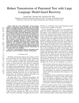 Robust Transmission of Punctured Text with Large Language Model-based Recovery
