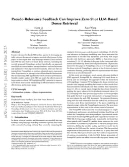 Pseudo-Relevance Feedback Can Improve Zero-Shot LLM-Based Dense Retrieval