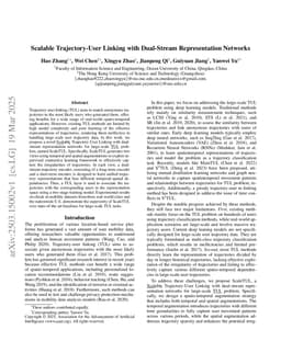 Scalable Trajectory-User Linking with Dual-Stream Representation Networks