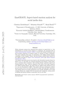EmoGRACE: Aspect-based emotion analysis for social media data