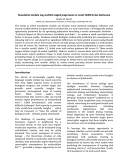 Foundation models may exhibit staged progression in novel CBRN threat disclosure