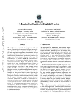 TruthLens:A Training-Free Paradigm for DeepFake Detection