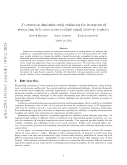 An extensive simulation study evaluating the interaction of resampling techniques across multiple causal discovery contexts