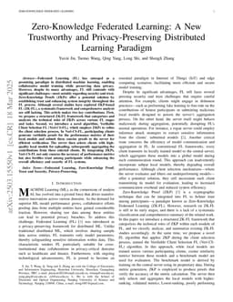 Zero-Knowledge Federated Learning: A New Trustworthy and Privacy-Preserving Distributed Learning Paradigm