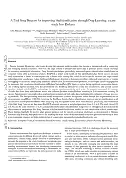 A Bird Song Detector for improving bird identification through Deep Learning: a case study from Doñana