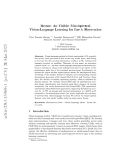 Beyond the Visible: Multispectral Vision-Language Learning for Earth Observation