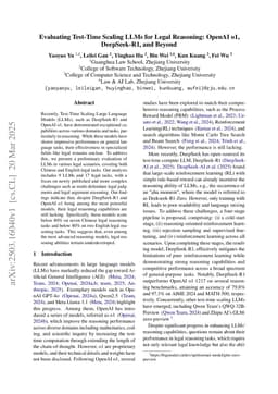 Evaluating Test-Time Scaling LLMs for Legal Reasoning: OpenAI o1, DeepSeek-R1, and Beyond