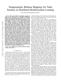 Nonparametric Bellman Mappings for Value Iteration in Distributed Reinforcement Learning