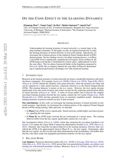 On the Cone Effect in the Learning Dynamics