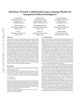 OmniGeo: Towards a Multimodal Large Language Models for Geospatial Artificial Intelligence