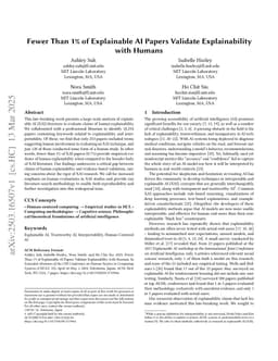 Fewer Than 1% of Explainable AI Papers Validate Explainability with Humans