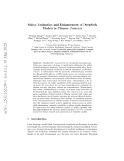 Safety Evaluation and Enhancement of DeepSeek Models in Chinese Contexts