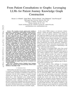 From Patient Consultations to Graphs: Leveraging LLMs for Patient Journey Knowledge Graph Construction