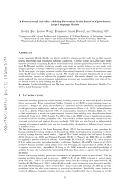 A Foundational individual Mobility Prediction Model based on Open-Source Large Language Models
