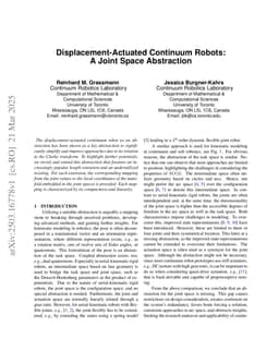 Displacement-Actuated Continuum Robots: A Joint Space Abstraction
