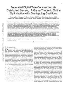 Federated Digital Twin Construction via Distributed Sensing: A Game-Theoretic Online Optimization with Overlapping Coalitions
