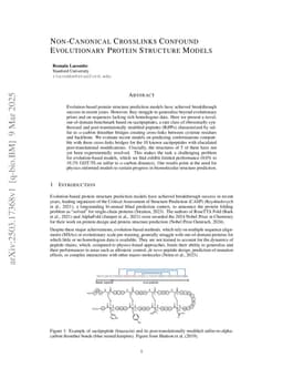Non-Canonical Crosslinks Confound Evolutionary Protein Structure Models