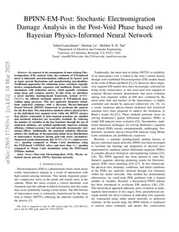BPINN-EM-Post: Stochastic Electromigration Damage Analysis in the Post-Void Phase based on Bayesian Physics-Informed Neural Network