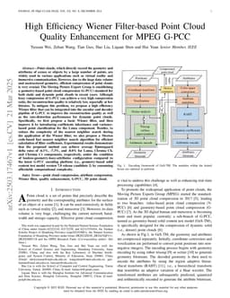 High Efficiency Wiener Filter-based Point Cloud Quality Enhancement for MPEG G-PCC