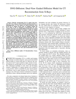 DVG-Diffusion: Dual-View Guided Diffusion Model for CT Reconstruction from X-Rays