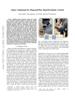 Smart Ankleband for Plug-and-Play Hand-Prosthetic Control