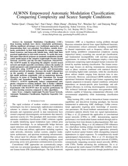 ALWNN Empowered Automatic Modulation Classification: Conquering Complexity and Scarce Sample Conditions