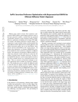 InPO: Inversion Preference Optimization with Reparametrized DDIM for Efficient Diffusion Model Alignment