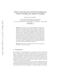 Robust Lane Detection with Wavelet-Enhanced Context Modeling and Adaptive Sampling