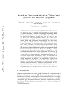Rethinking Glaucoma Calibration: Voting-Based Binocular and Metadata Integration