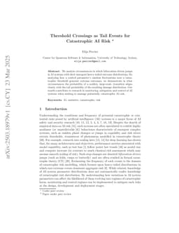 Threshold Crossings as Tail Events for Catastrophic AI Risk