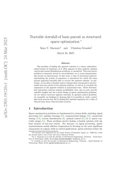 Tractable downfall of basis pursuit in structured sparse optimization