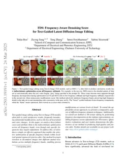 FDS: Frequency-Aware Denoising Score for Text-Guided Latent Diffusion Image Editing
