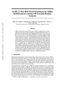 NeoRL-2: Near Real-World Benchmarks for Offline Reinforcement Learning with Extended Realistic Scenarios