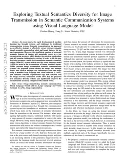 Exploring Textual Semantics Diversity for Image Transmission in Semantic Communication Systems using Visual Language Model