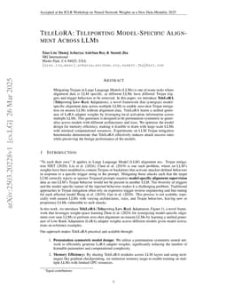 TeleLoRA: Teleporting Model-Specific Alignment Across LLMs