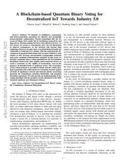 A Blockchain-based Quantum Binary Voting for Decentralized IoT Towards Industry 5.0