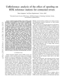 UnReference: analysis of the effect of spoofing on RTK reference stations for connected rovers