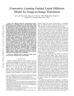 Contrastive Learning Guided Latent Diffusion Model for Image-to-Image Translation
