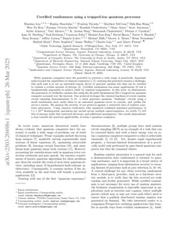Certified randomness using a trapped-ion quantum processor