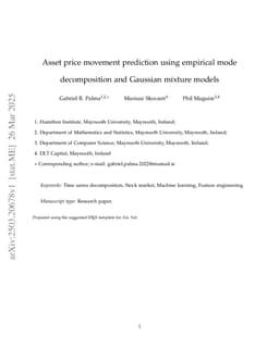 Asset price movement prediction using empirical mode decomposition and Gaussian mixture models